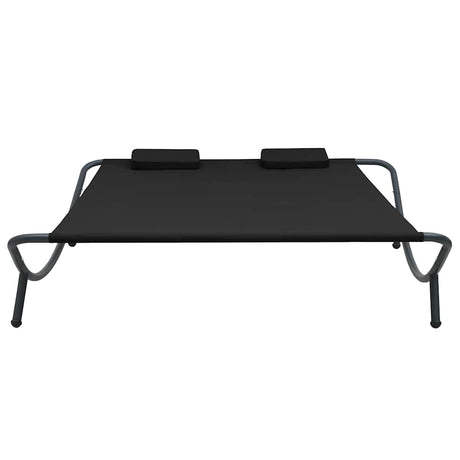Vidaxl loungebed stof zwart