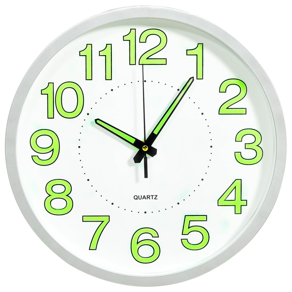 Horloge murale vidaxl lumineuse 30 cm blanc