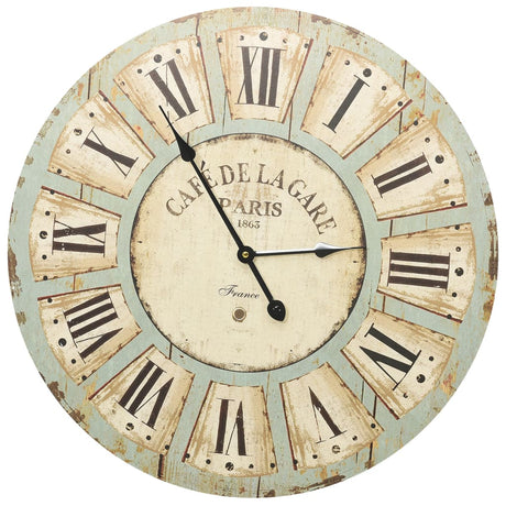 Vidaxl wandklok 60 cm mdf meerkleurig