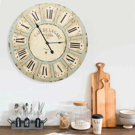 Vidaxl wandklok 60 cm mdf meerkleurig