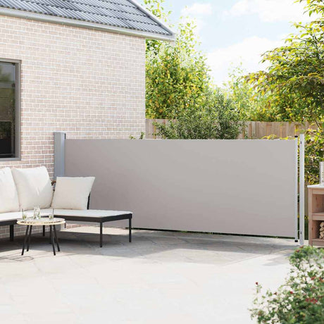 Vidaxl tuinscherm uittrekbaar 140x600 cm grijs