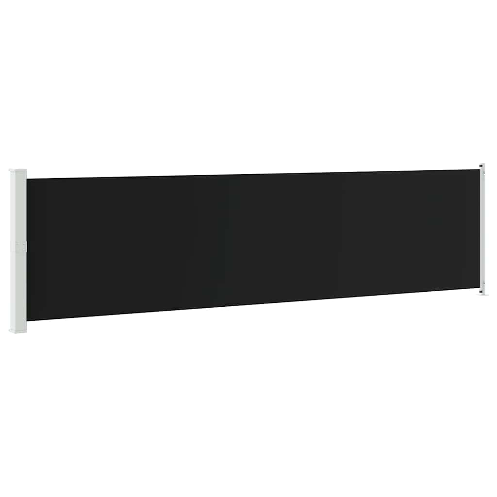 Vidaxl tuinscherm uittrekbaar 600x160 cm zwart