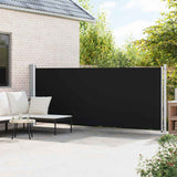 Vidaxl tuinscherm uittrekbaar 600x160 cm zwart