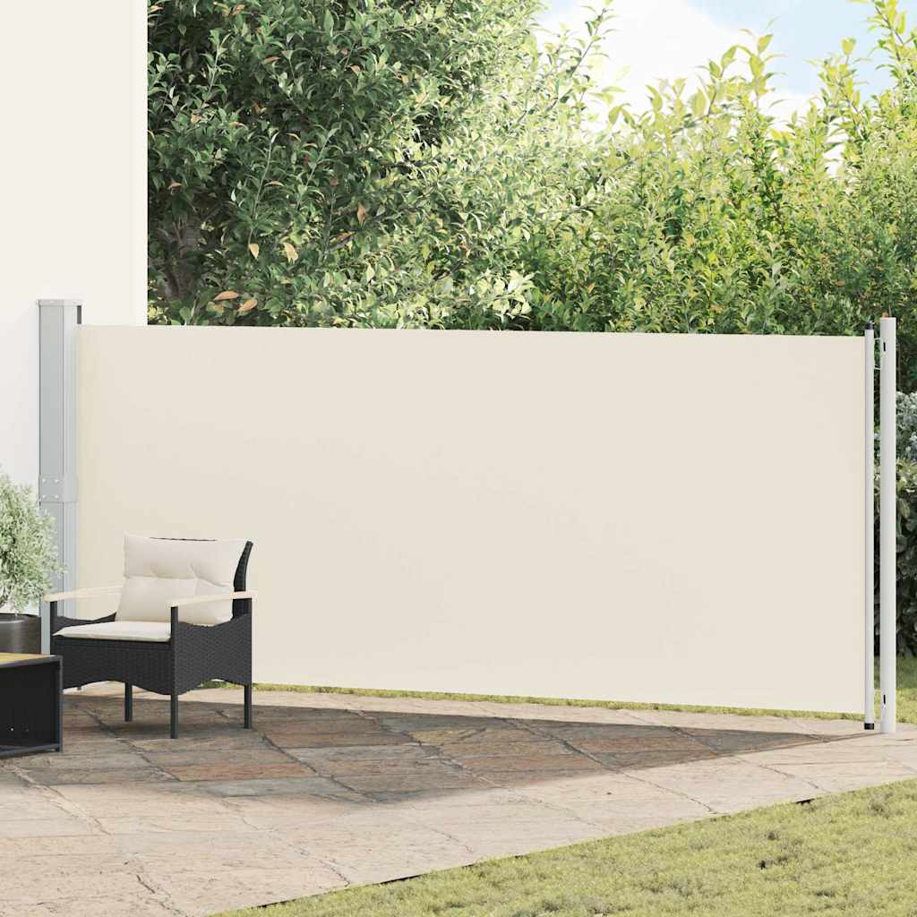 Vidaxl tuinscherm uittrekbaar 614x160 cm crème