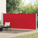 Vidaxl tuinscherm uittrekbaar 600x160 cm rood