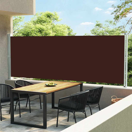 Vidaxl tuinscherm uittrekbaar 600x160 cm bruin