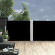 Vidaxl tuinscherm uittrekbaar 140x1200 cm zwart