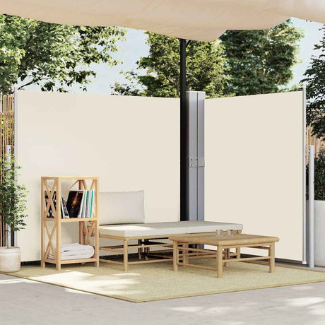 Vidaxl tuinscherm uittrekbaar 170x1200 cm crème