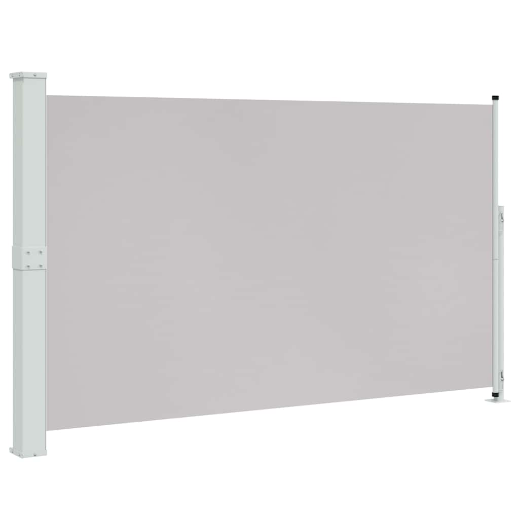 Vidaxl tuinscherm uittrekbaar 180x314 cm grijs