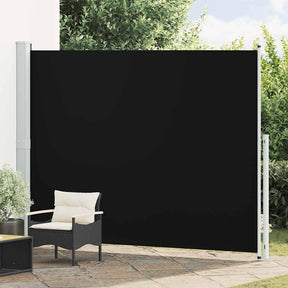 Vidaxl tuinscherm uittrekbaar 220x314 cm zwart