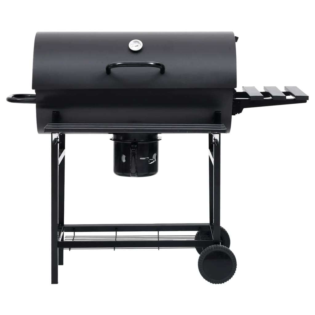 Vidaxl Barbecue gras avec roues et étagères 115x85x95 cm en acier noir