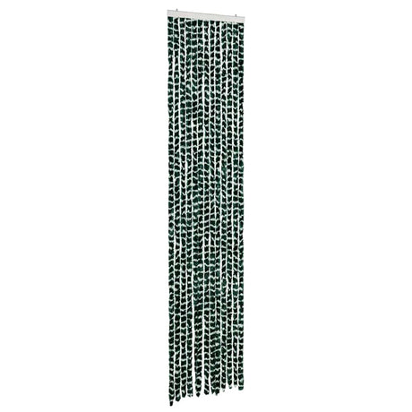 Vidaxl vliegengordijn 56x185 cm chenille groen en wit