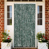 Cortina Vidaxl Fly 90x220 cm Chenille verde y blanco