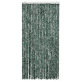 Vidaxl Fly Curtain 100x220 cm Chenille Green and White