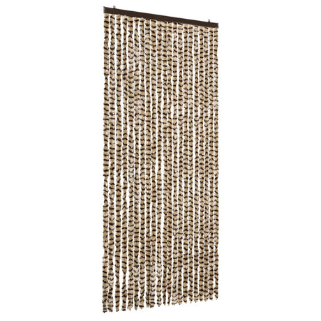 Vidaxl vliegengordijn 90x220 cm chenille beige en bruin