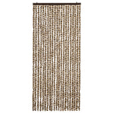 Cortina de mosca Vidaxl 90x220 cm chenille beige y marrón