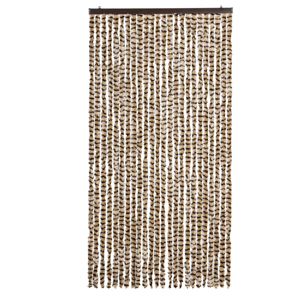 Vidaxl Fly curtain 100x220 cm Chenille beige and brown