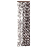 Vidaxl vliegengordijn 56x185 cm chenille bruin en wit