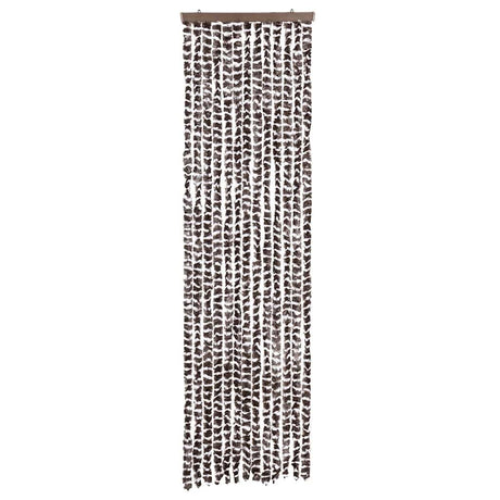 Vidaxl vliegengordijn 56x185 cm chenille bruin en wit