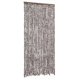 Vidaxl Fly curtain 100x220 cm Chenille Brown and White