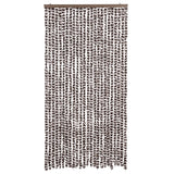 Vidaxl Fly curtain 100x220 cm Chenille Brown and White