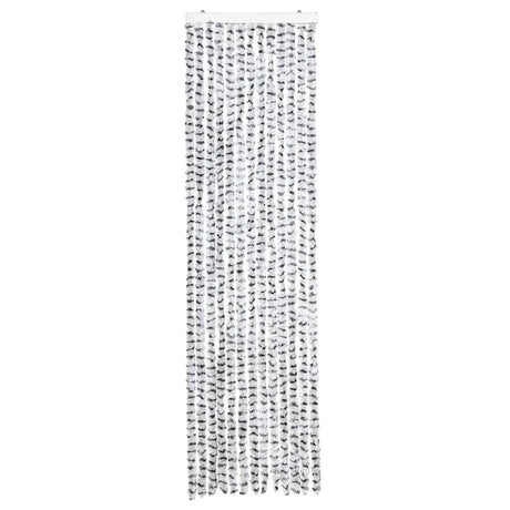 Vidaxl vliegengordijn 56x185 cm chenille licht- en donkergrijs