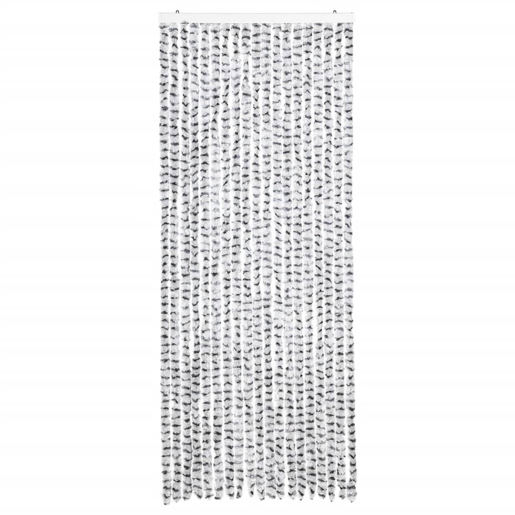 Vidaxl Fly Curtain 56x185 cm Chenille Lights Dark Grey