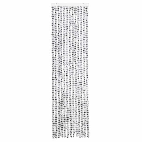 Vidaxl vliegengordijn 56x185 cm chenille licht- en donkergrijs