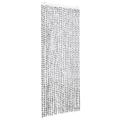 Vidaxl vliegengordijn 90x220 cm chenille licht- en donkergrijs