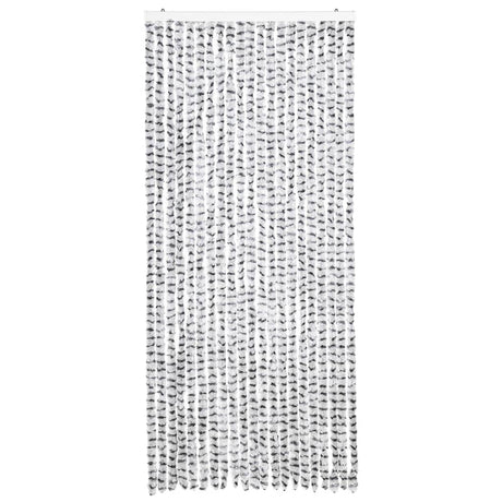 Vidaxl vliegengordijn 90x220 cm chenille licht- en donkergrijs