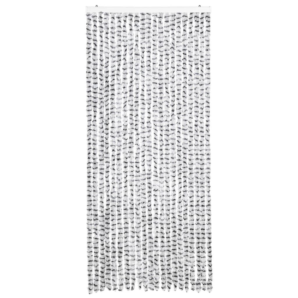 Cortina de mosca Vidaxl 90x220 cm Luces de chenille gris oscuro