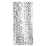 Cortina de mosca Vidaxl 90x220 cm Luces de chenille gris oscuro