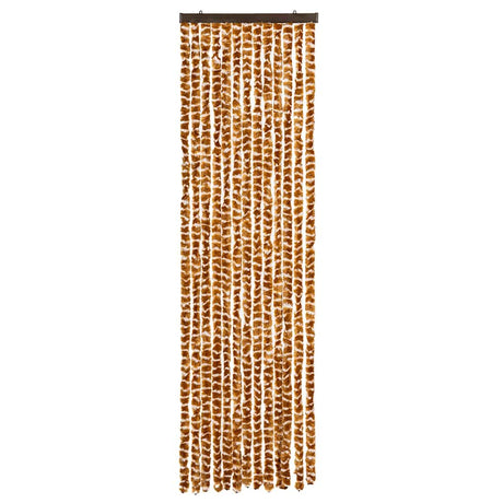 Vidaxl vliegengordijn 56x185 cm chenille oker en wit