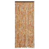 Vidaxl Fly Curtain 56x185 cm Chenille ockra och vit