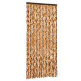 Vidaxl vliegengordijn 90x220 cm chenille oker en wit