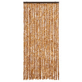 Vidaxl vliegengordijn 90x220 cm chenille oker en wit
