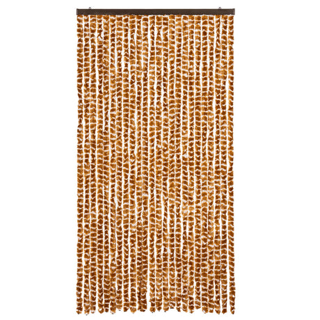 Vidaxl vliegengordijn 100x220 cm chenille oker en wit