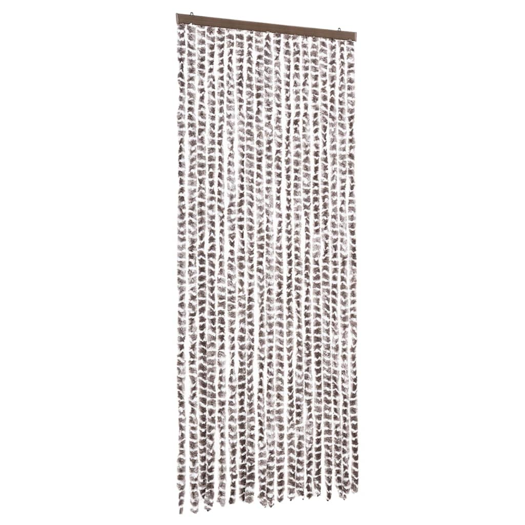 Vidaxl Fly Curtain 56x185 cm chenille taupe och vit