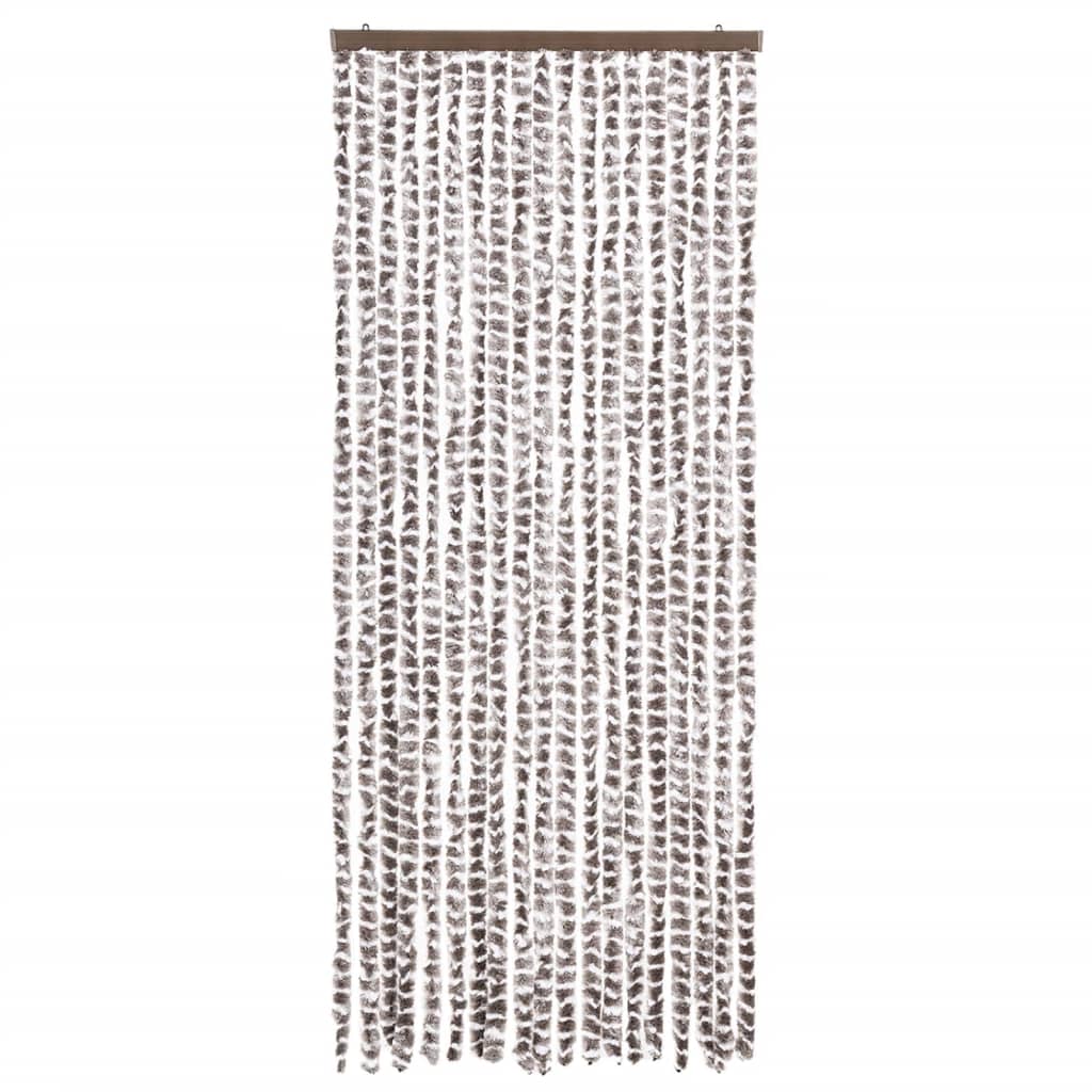 Vidaxl Fly Curtain 56x185 cm chenille taupe och vit