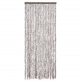 Vidaxl Fly Curtain 56x185 cm chenille taupe och vit