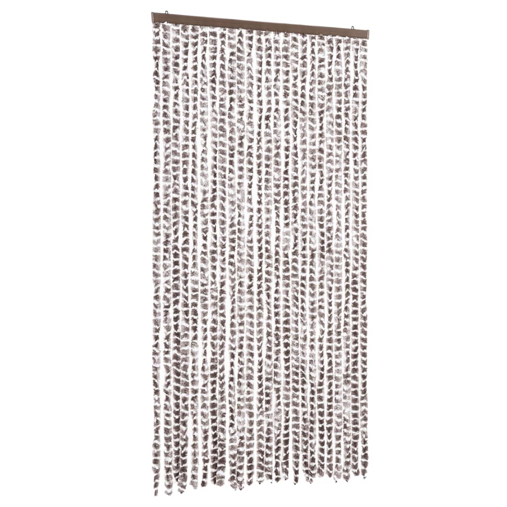 Vidaxl Fly Cundain 100x220 cm Chenille Taupe a bílá