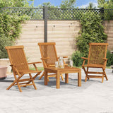 Vidaxl tuinstoelen 3 st massief teakhout