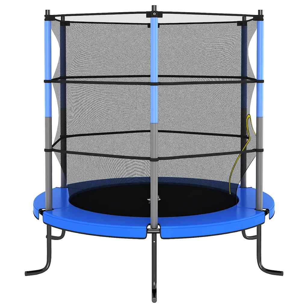 Vidaxl Trampoline med sikkerhetsnett rundt 140x160 cm blå