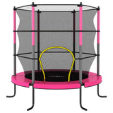 Vidaxl Trampoline med sikkerhetsnett rundt 140x160 cm rosa