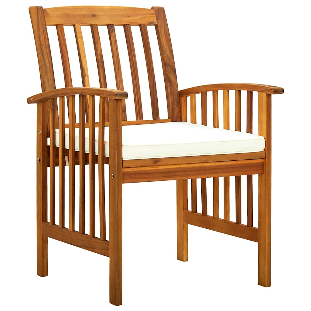 Vidaxl tuinstoelen 3 st met kussens massief acaciahout