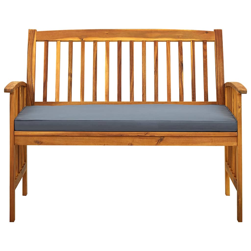 Vidaxl tuinbank met kussen 119 cm massief acaciahout