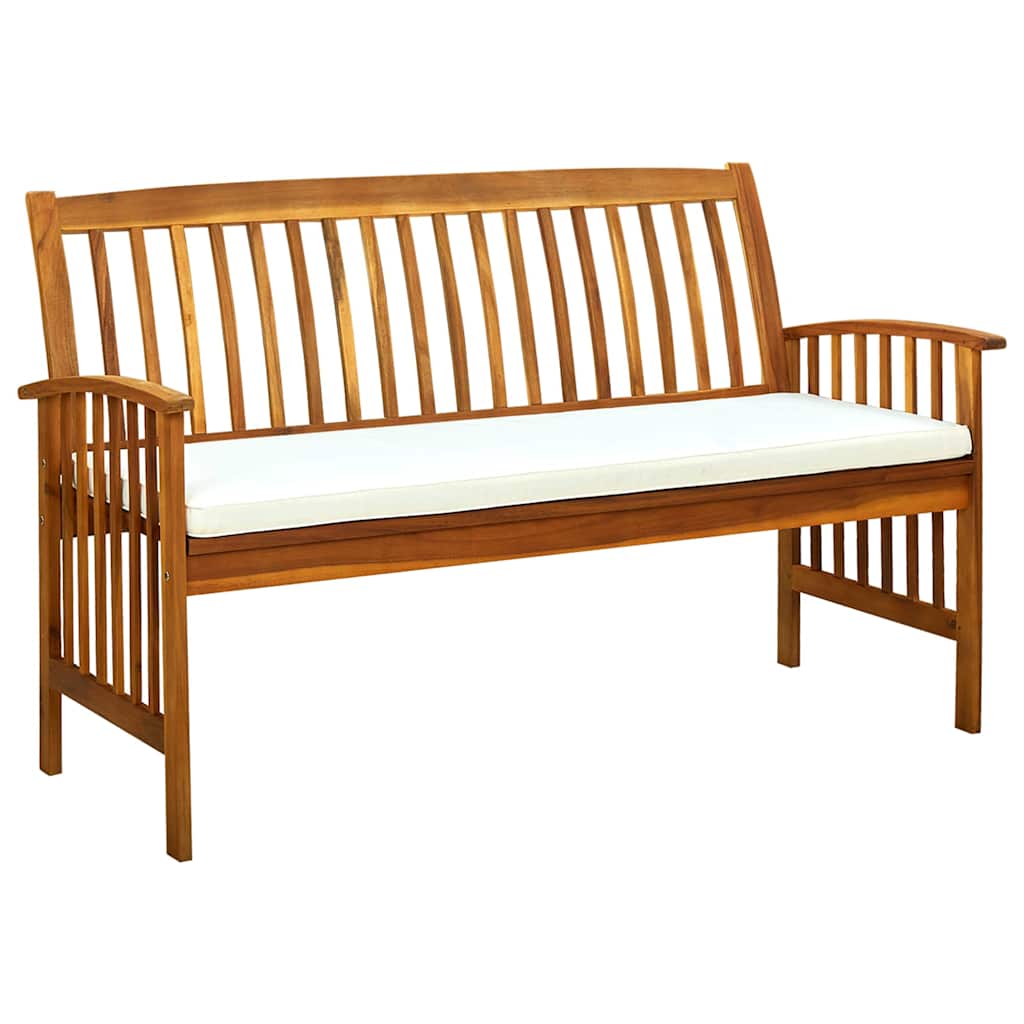 Vidaxl tuinbank met kussen 147 cm massief acaciahout