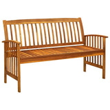 Vidaxl tuinbank met kussen 147 cm massief acaciahout