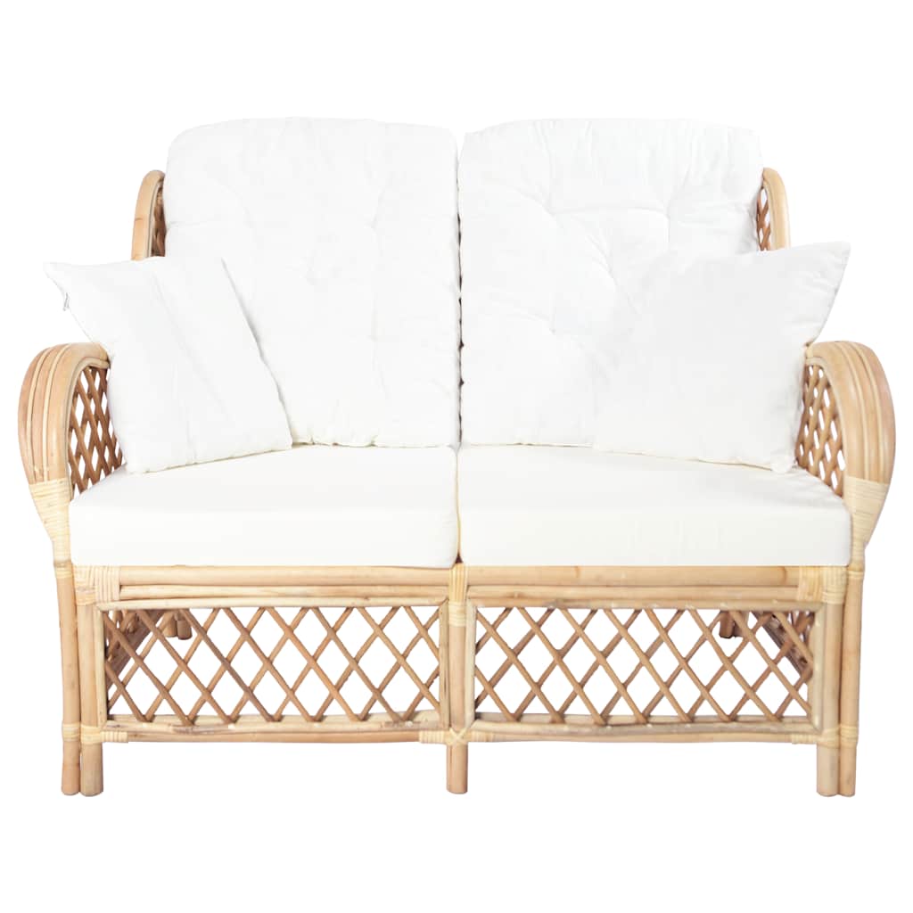 Vidaxl tweezitsbank rattan