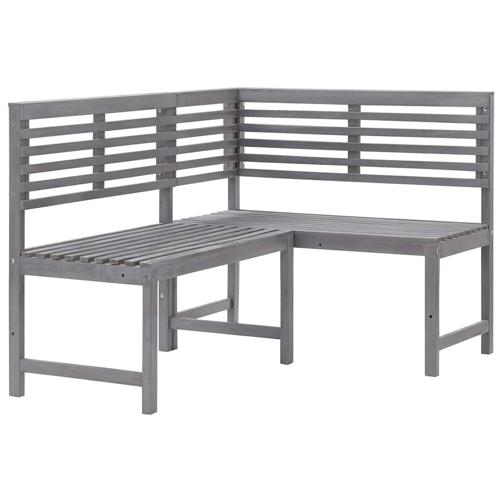 Vidaxl tuinhoekbank 140 cm massief acaciahout grijs